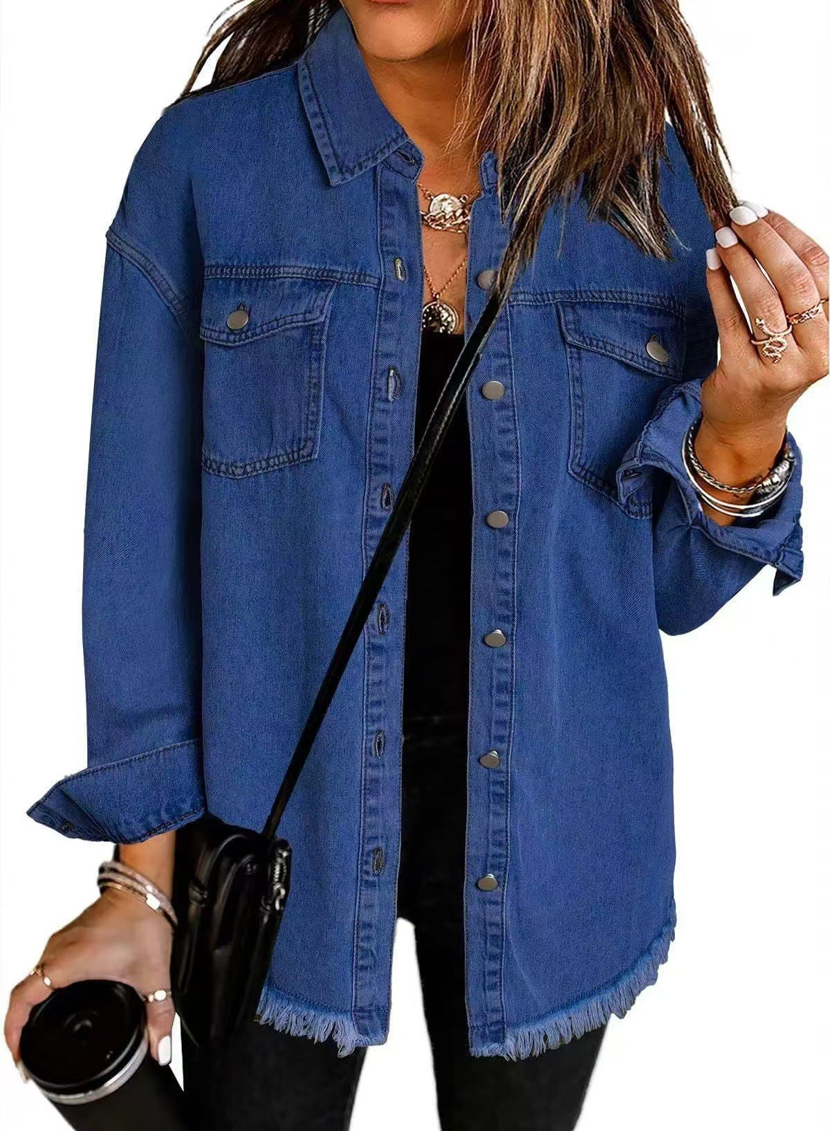 Lizzo™ | Lässige Jacke mit Fransen