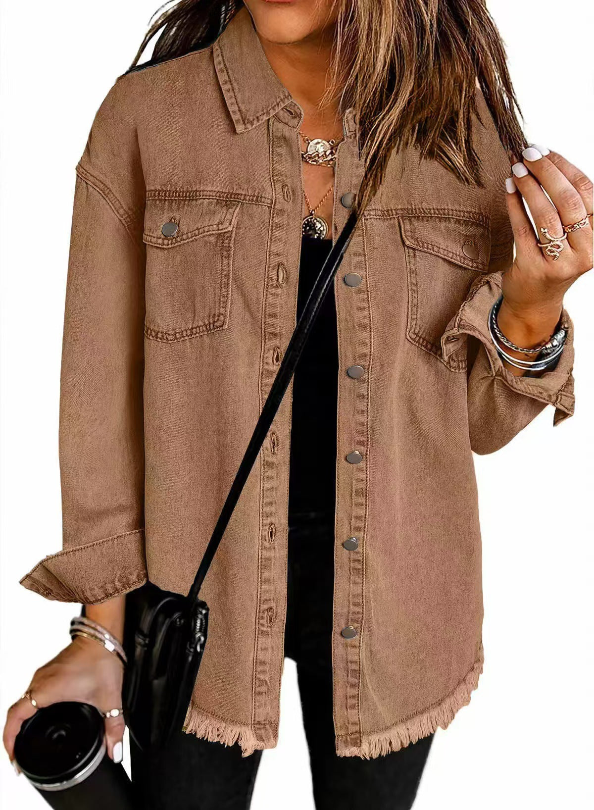 Lizzo™ | Lässige Jacke mit Fransen