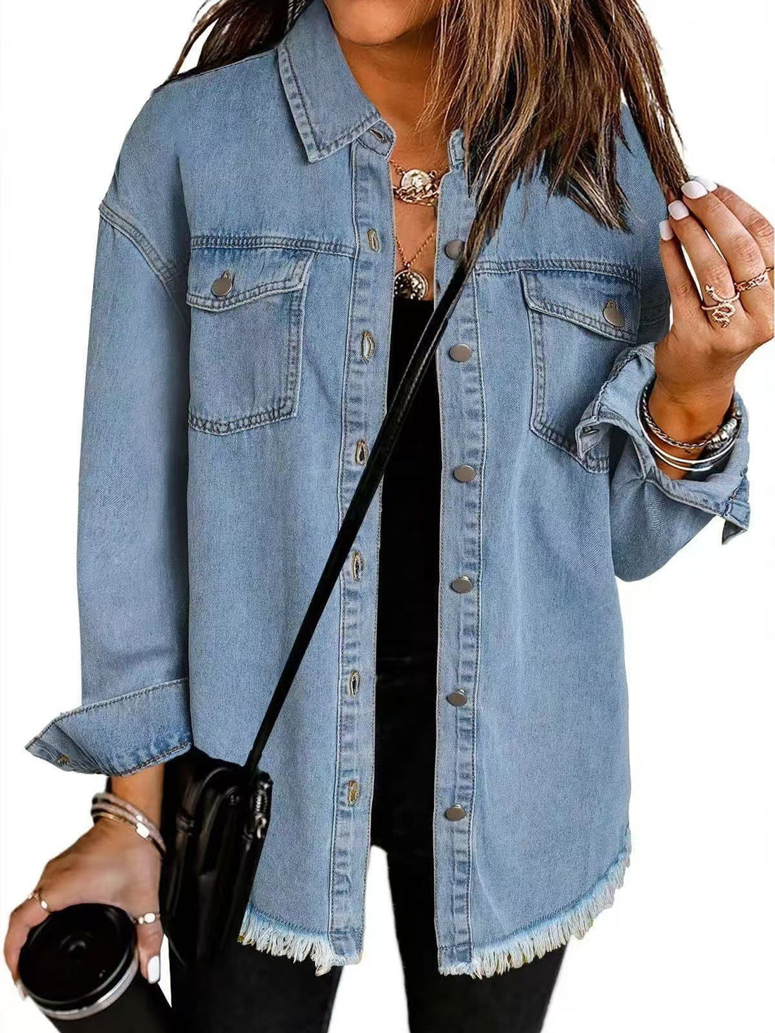 Lizzo™ | Lässige Jacke mit Fransen