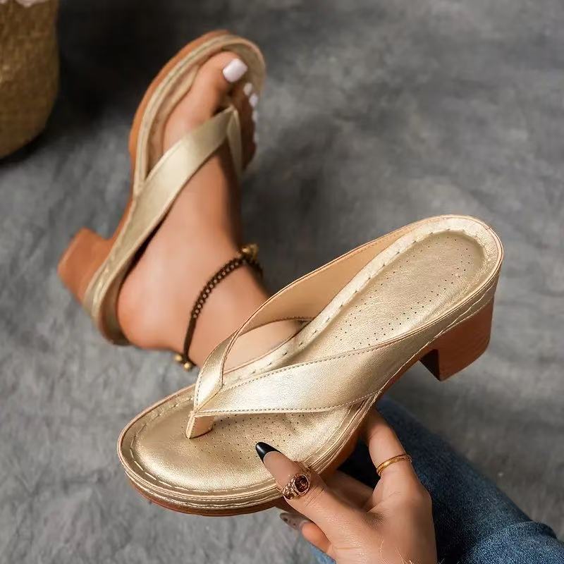 Clara | Dicker Absatz Orthopädische Sandalen