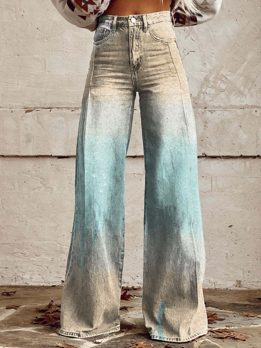 Sara – Klassische Retro-Hosen mit weitem Streifen für Damen