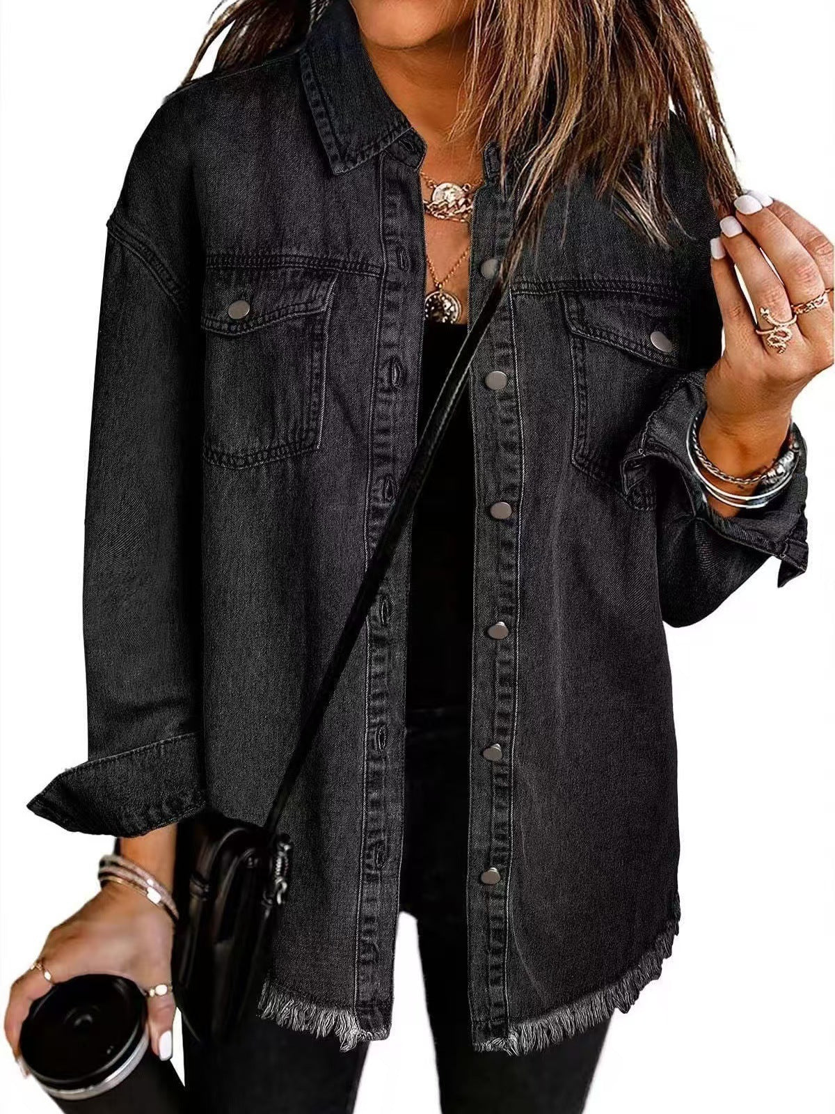 Lizzo™ | Lässige Jacke mit Fransen