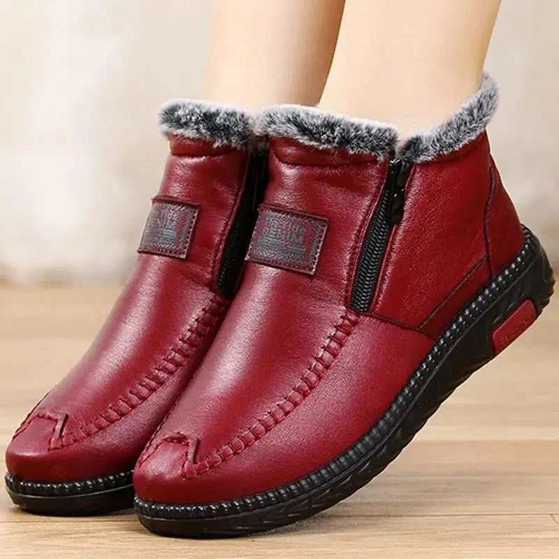 Rustan | Wasserdicht Rutschfest Baumwoll-Leder Stiefelette