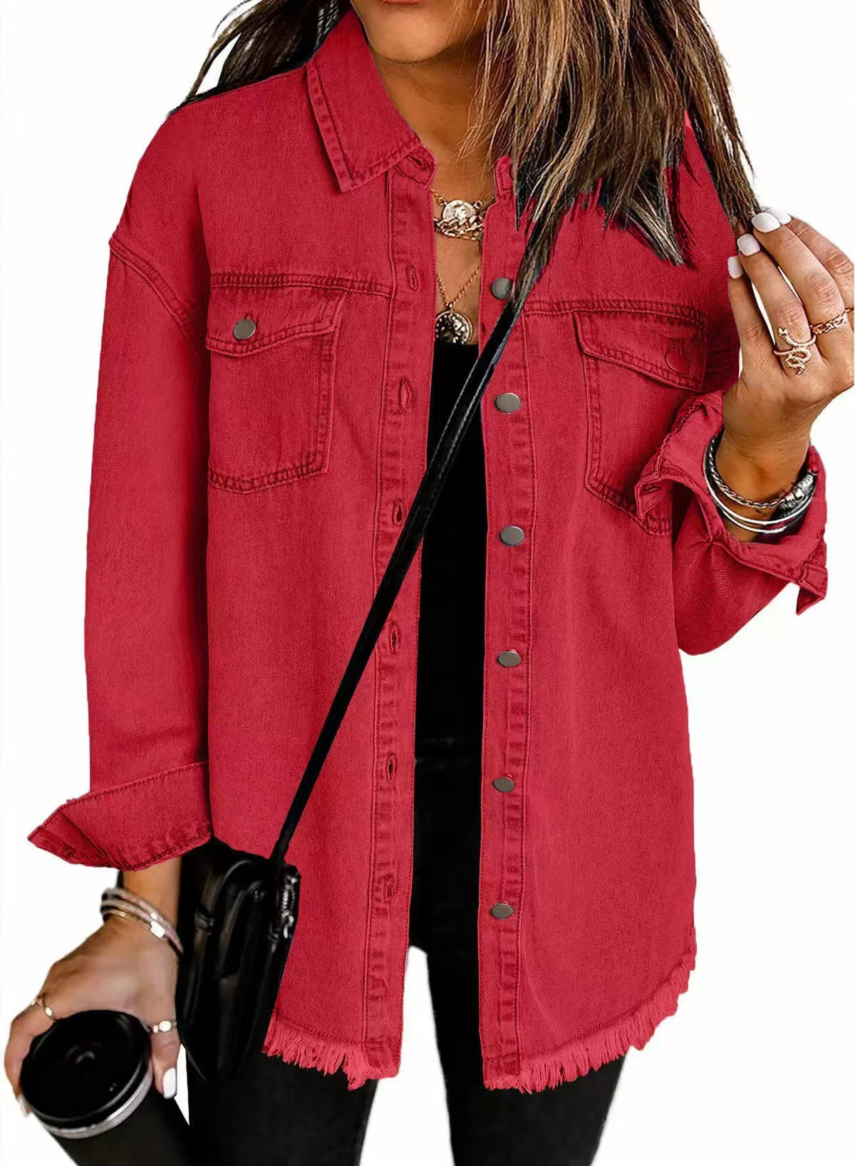 Lizzo™ | Lässige Jacke mit Fransen