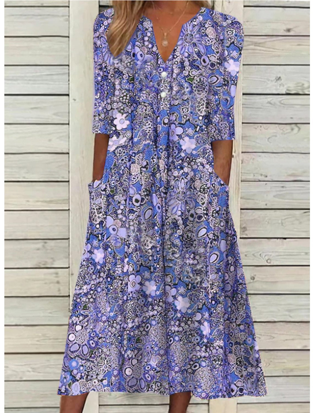 Raziela™ | Fließendes Kleid mit Bauchbedeckung