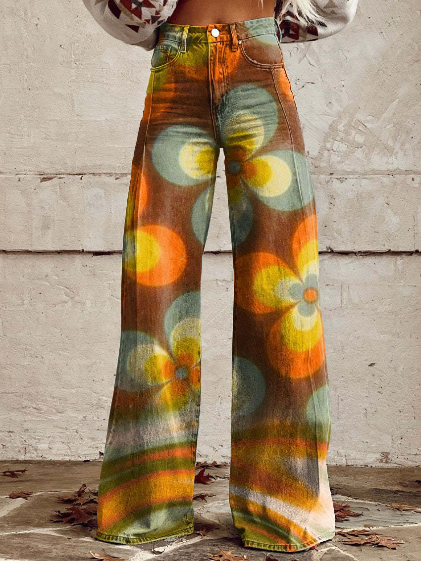 Sara | Klassische Retro-Hosen mit weitem Streifen für Damen