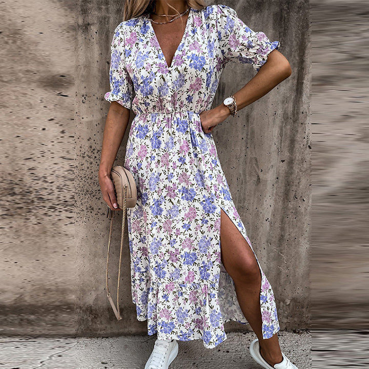 Naila - Elegantes Blumenmuster Kleid