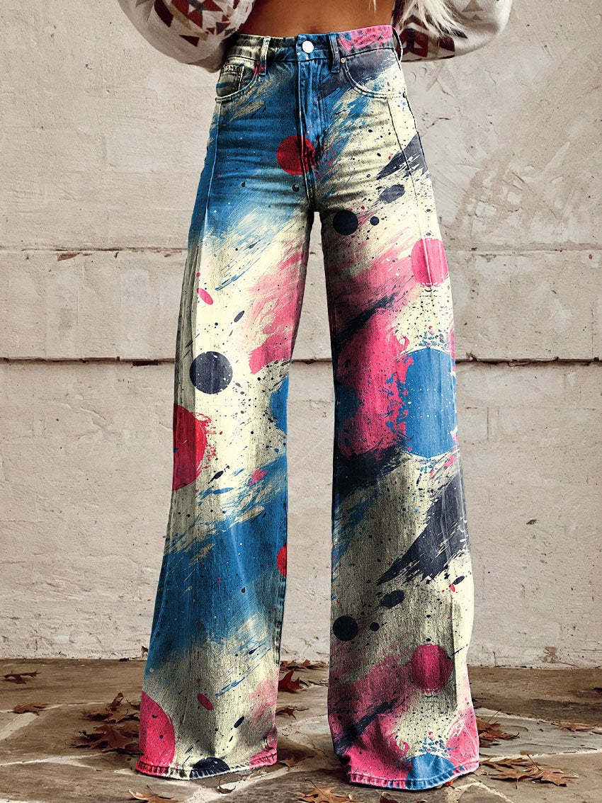Sara | Klassische Retro-Hosen mit weitem Streifen für Damen
