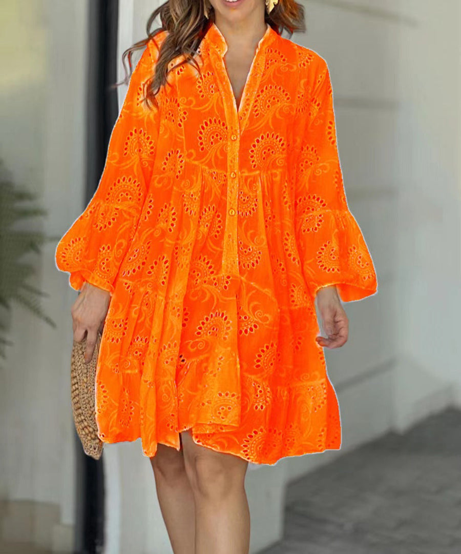 Sarveilla Elegant Embroidered Mini Dress
