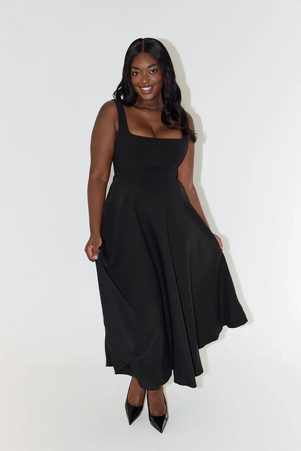 YARA-BELLE | Midikleid mit hoher Taille