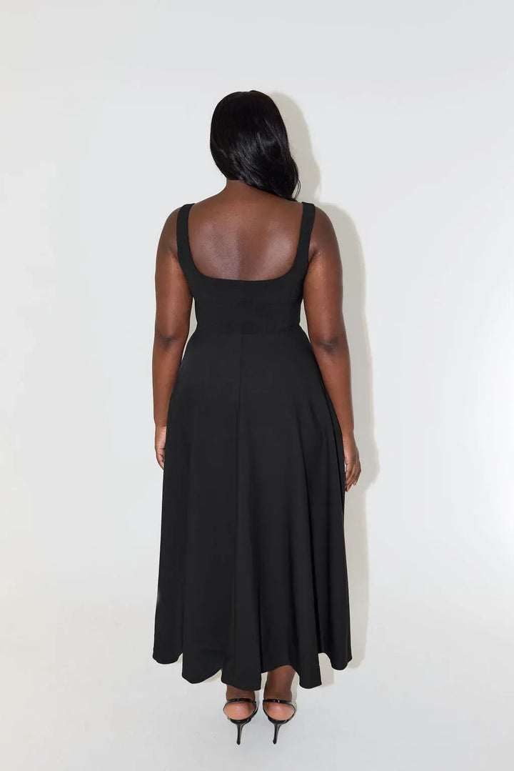 YARA-BELLE | Midikleid mit hoher Taille