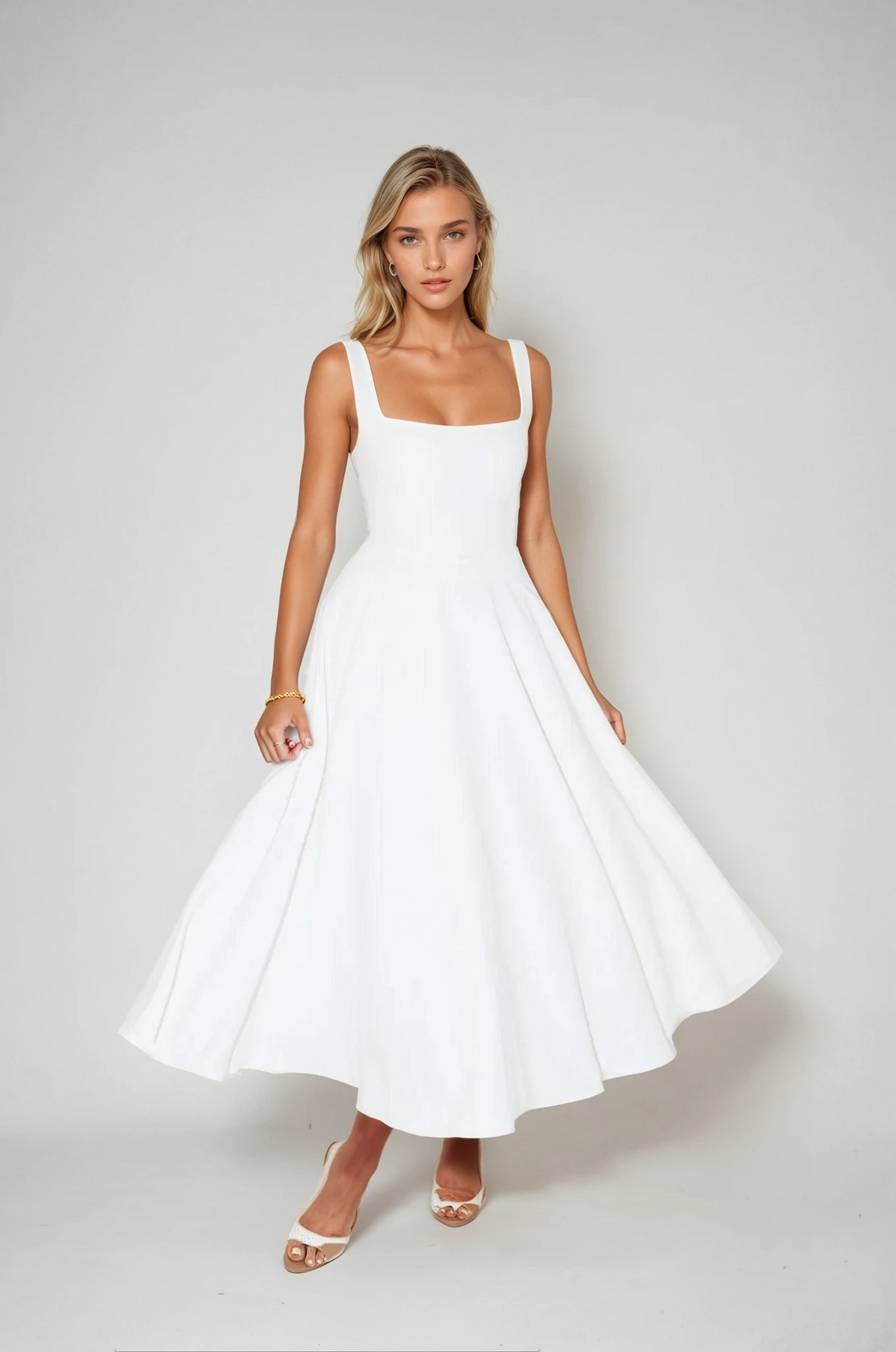 YARA-BELLE | Midikleid mit hoher Taille