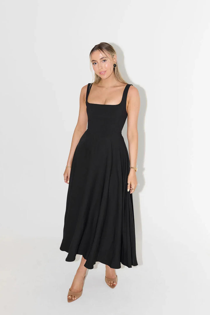 YARA-BELLE | Midikleid mit hoher Taille
