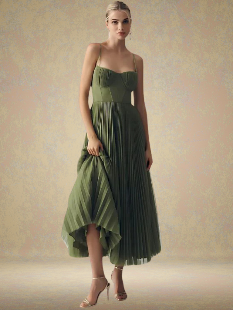 Jasira | Romantisches plissiertes Kleid