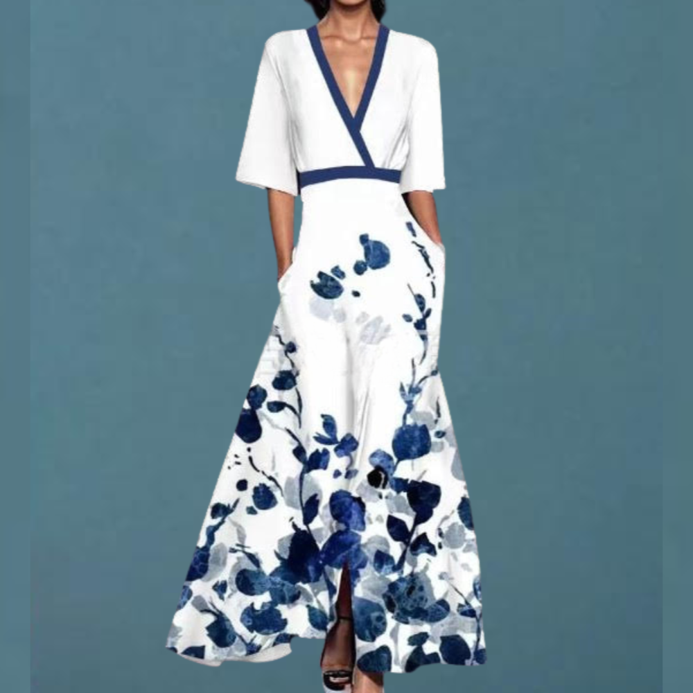SELENE | Elegantes Kleid mit Blumenmuster