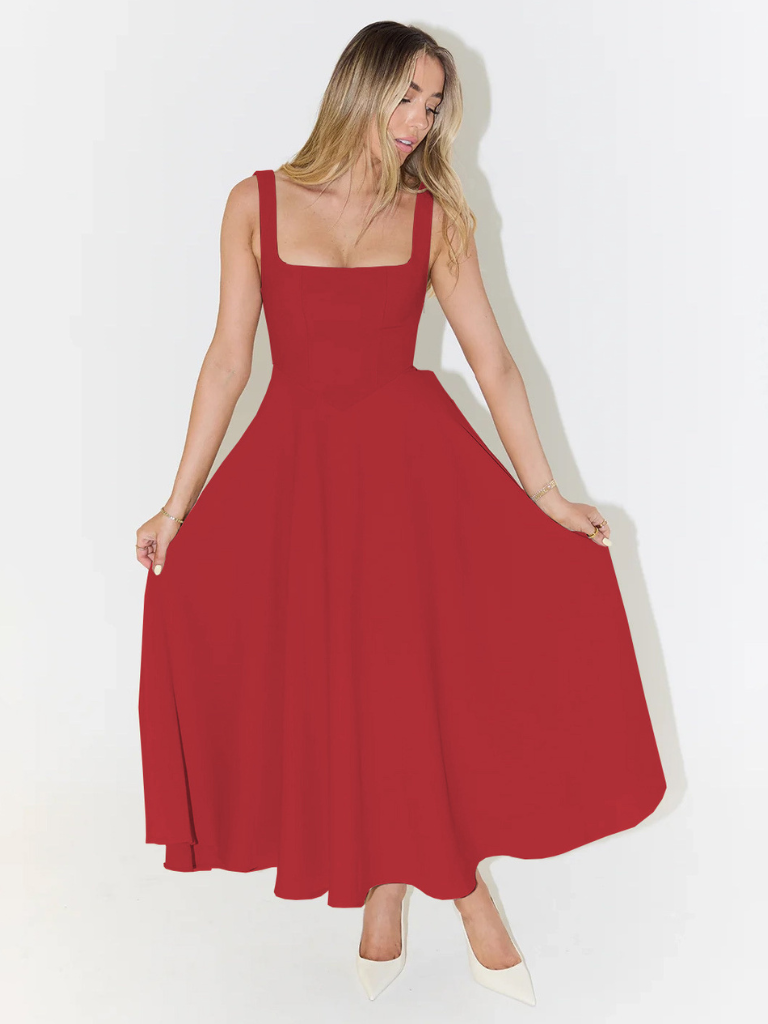 Lucinda Crimson Evening Dress