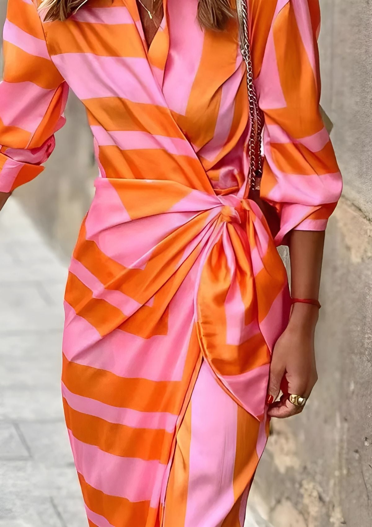 Emily | Tailliertes Hemdblusenkleid mit Print