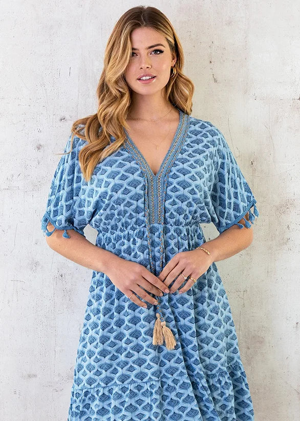 Ella – Bequemes, locker sitzendes Midikleid