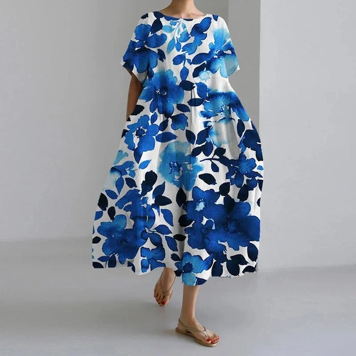 Ceryn™ | Graziöses Kleid mit Blumenmotiv