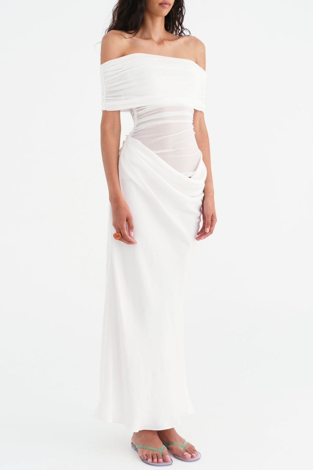 Lydia | Maxikleid mit drapiertem Rücken