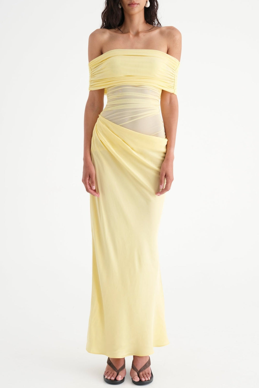 Lydia | Maxikleid mit drapiertem Rücken