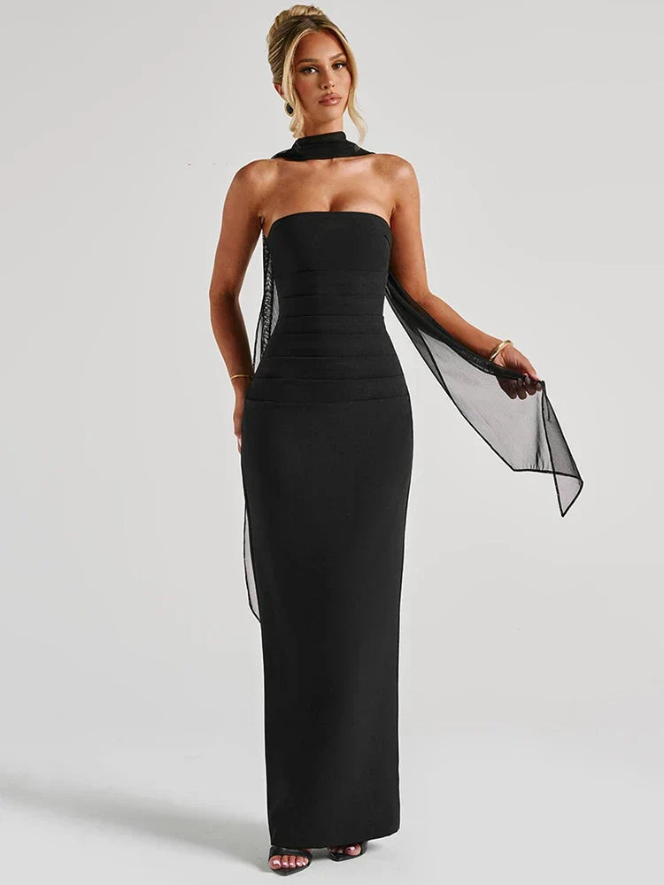 Camila | Trägerloses Maxikleid