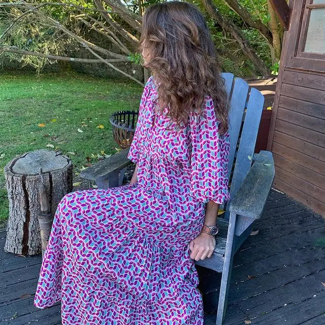 Elysia | Boho-Maxikleid mit Blumenmuster
