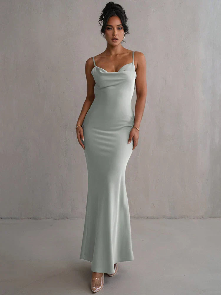 Pauline – elegantes, verführerisches Maxi-Kleid mit Rückenausschnitt