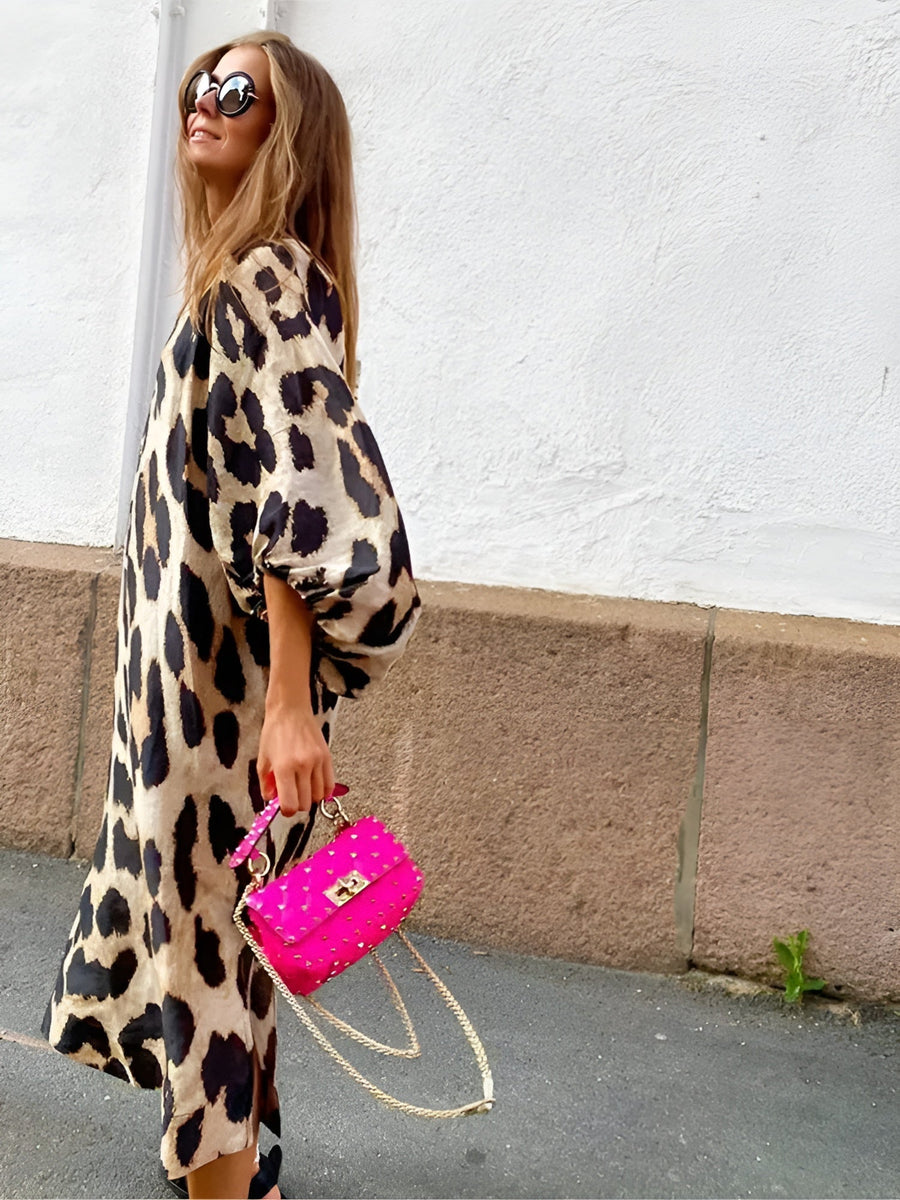 Silvie Bold Leopard Print Dress