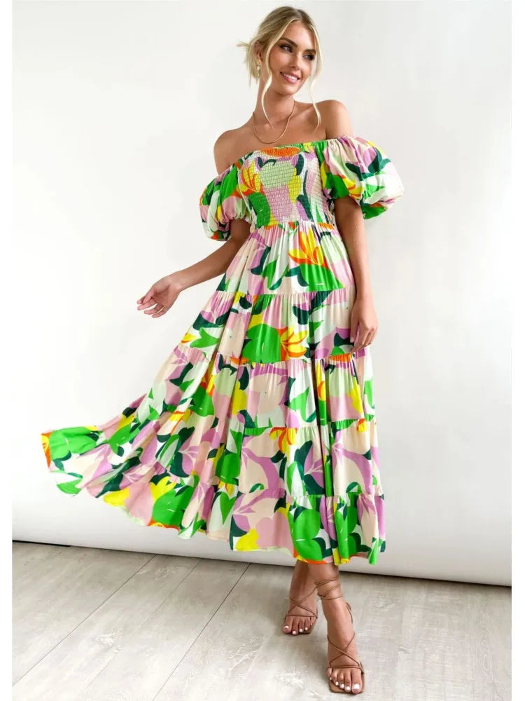Celeste Off-Shoulder Maxikleid