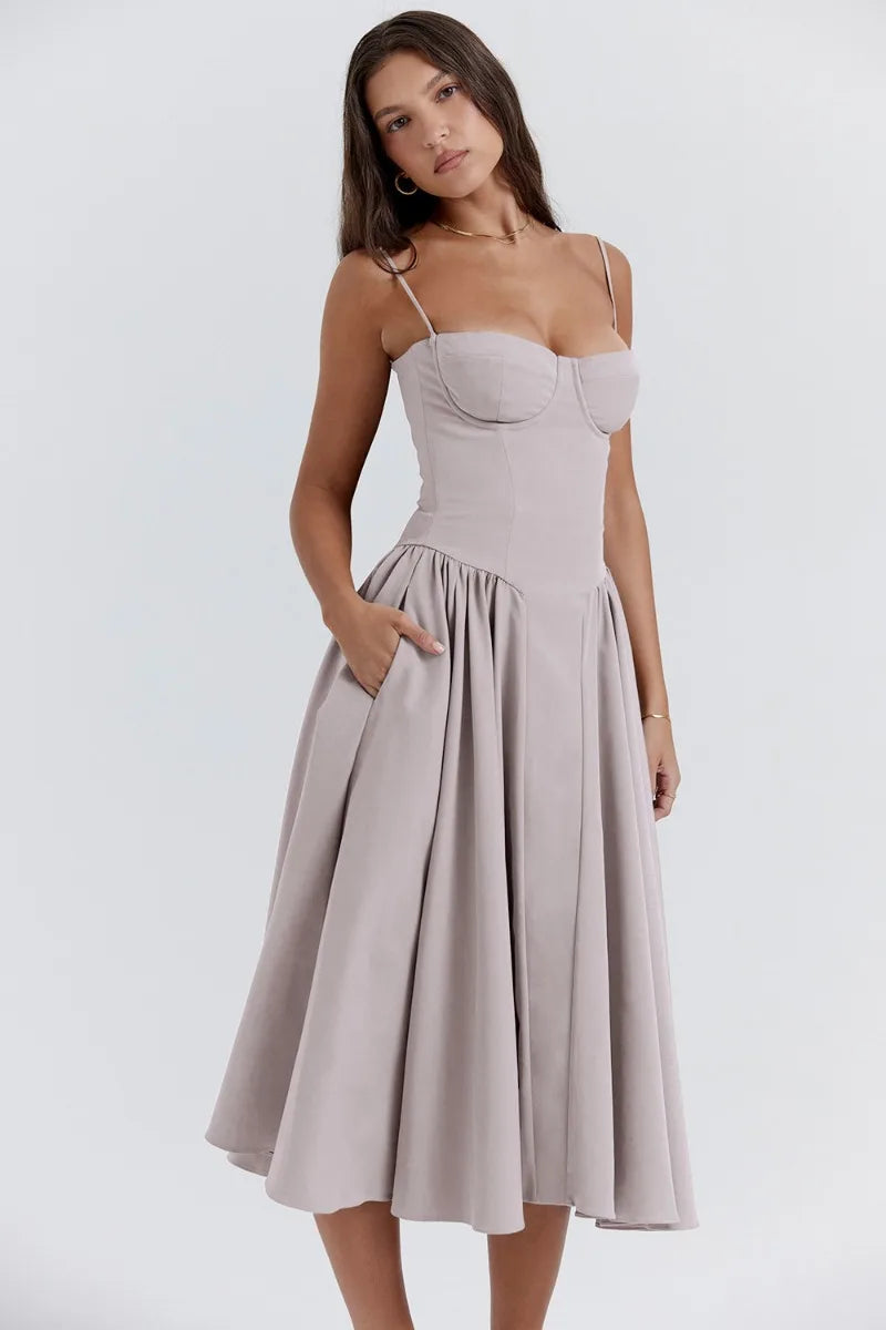 Michaela – Ärmelloses Midikleid