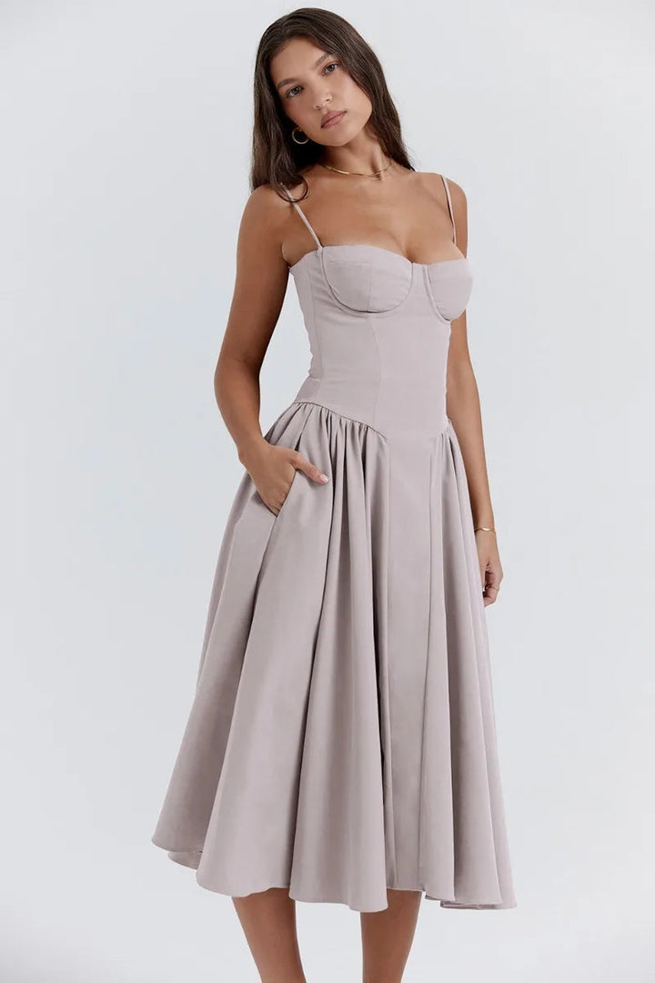 Michaela – Ärmelloses Midikleid