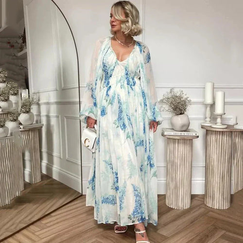 Melaya – Maxikleid in Blau Ocean