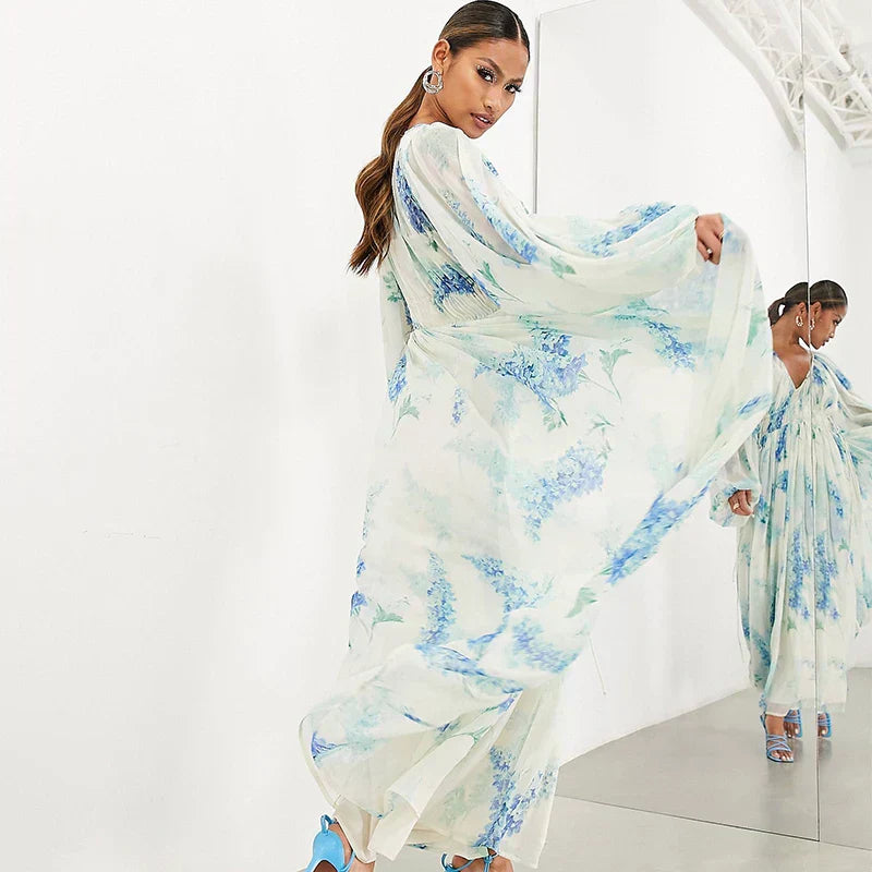 Melaya – Maxikleid in Blau Ocean