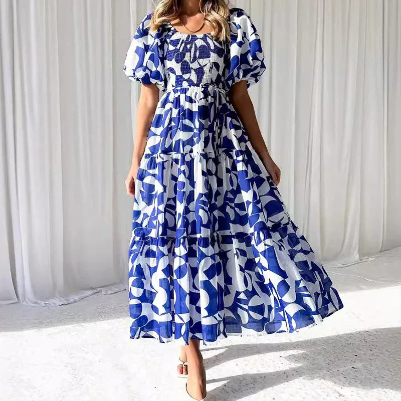 ValenciaOne™ – Gestuftes Maxikleid mit One-Shoulder-Design