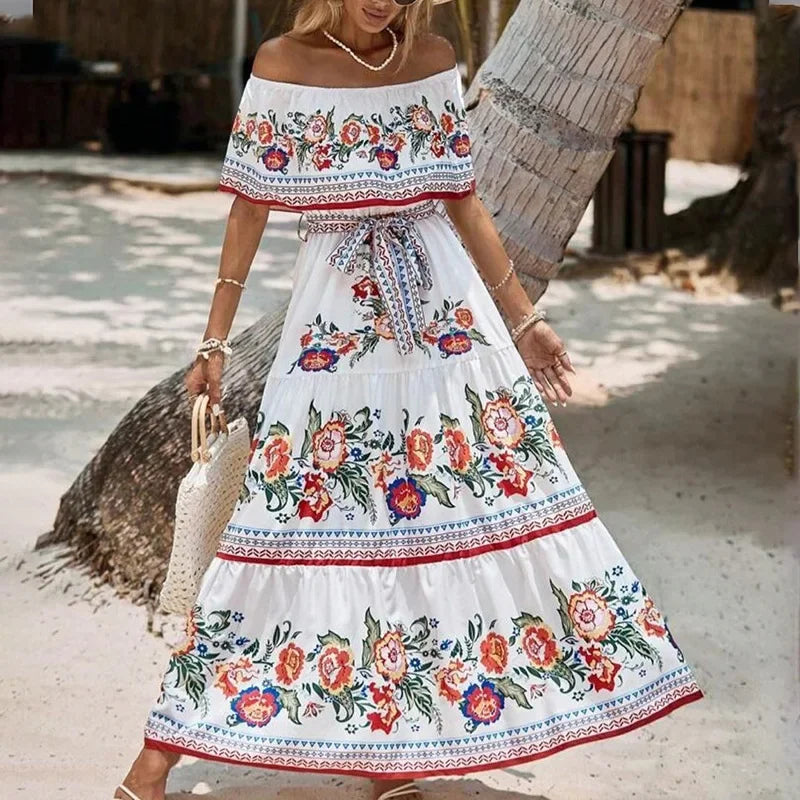 Amara Schulterfreies Maxikleid