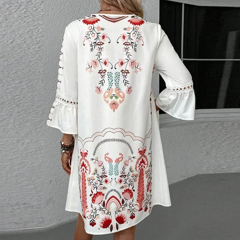 Aurora | A-Linien-Strandkleid mit V-Ausschnitt