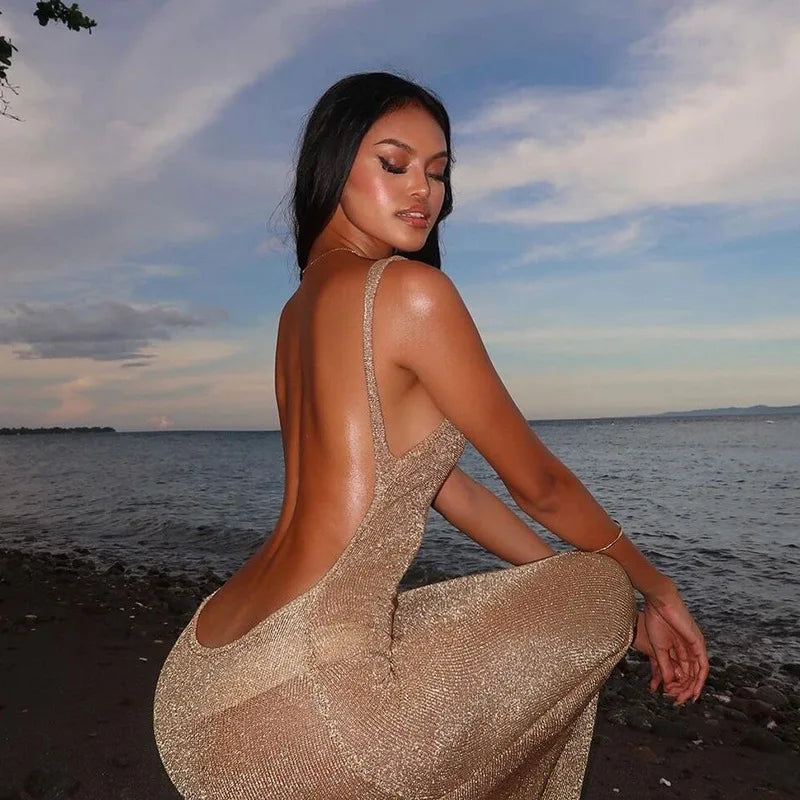 Scarlett | Sexy, rückenfreies Mesh-Bodycon-Kleid für Damen, Sommermode