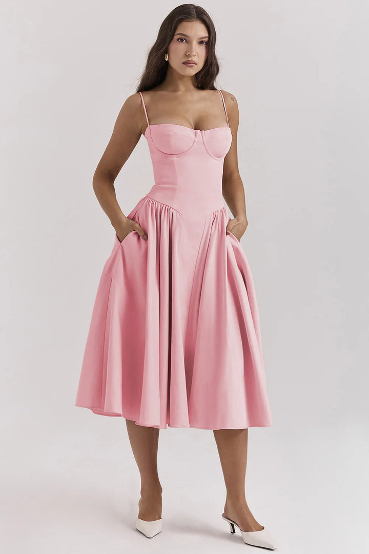 Michaela – Ärmelloses Midikleid