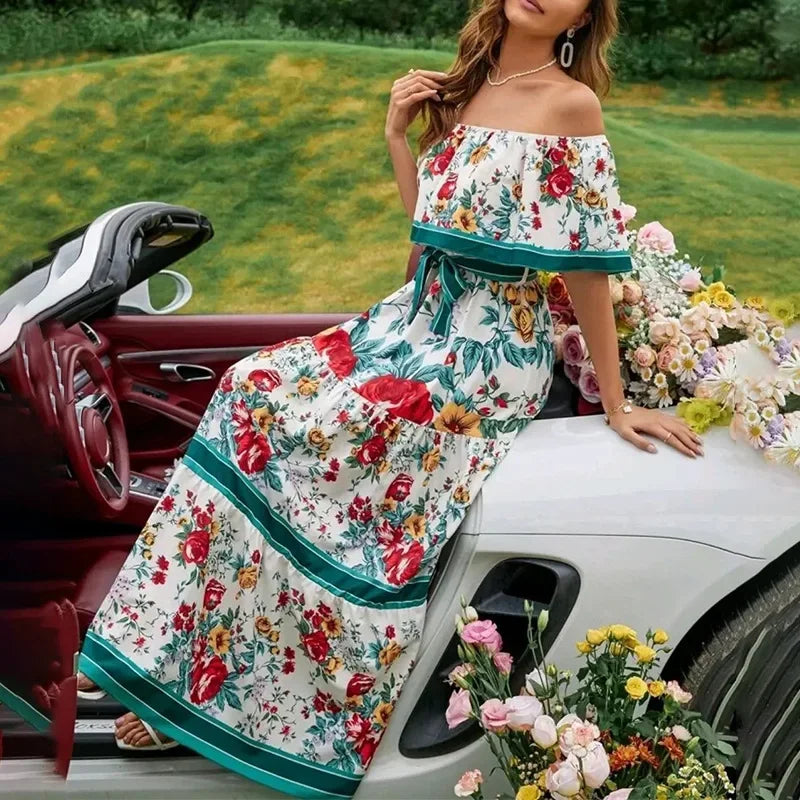 Amara Schulterfreies Maxikleid
