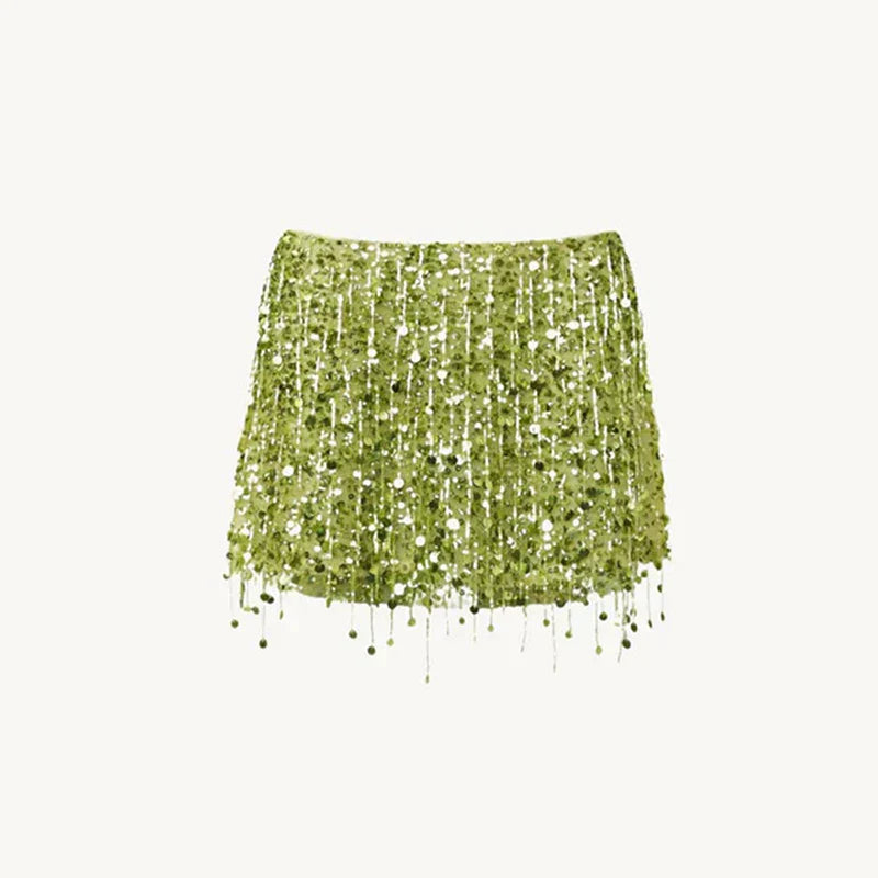 Leilani – Glamouröses 2-teiliges Set mit Perlenfransen