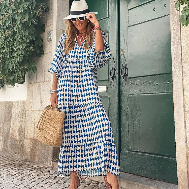 Elysia | Boho-Maxikleid mit Blumenmuster