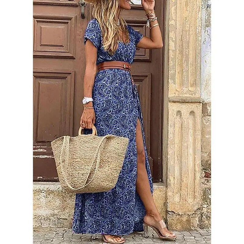 Vivienne | Geblümtes Plissiertes Midikleid
