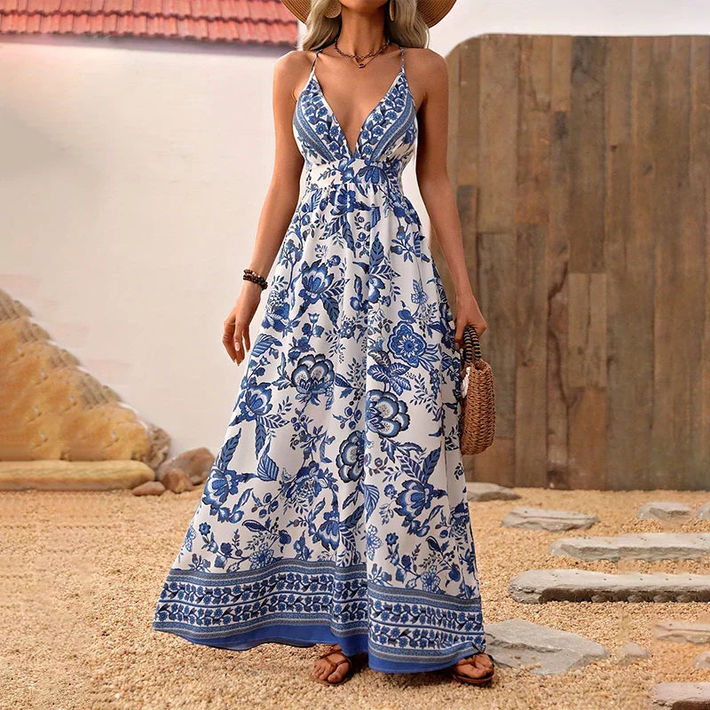 Élodie V-Ausschnitt Kleid