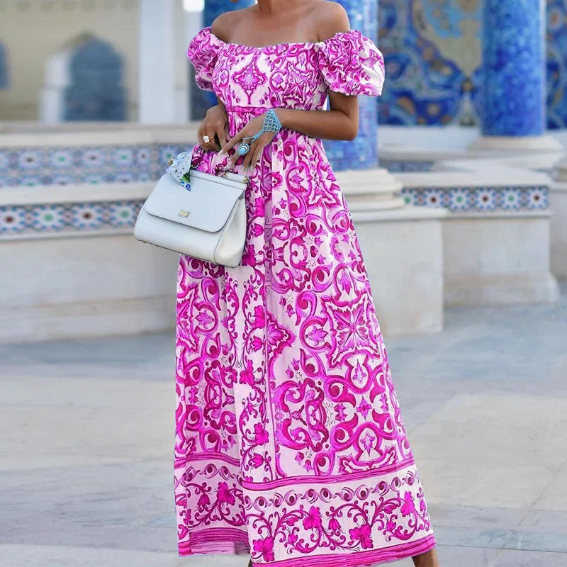 Isla Off-Shoulder Maxikleid