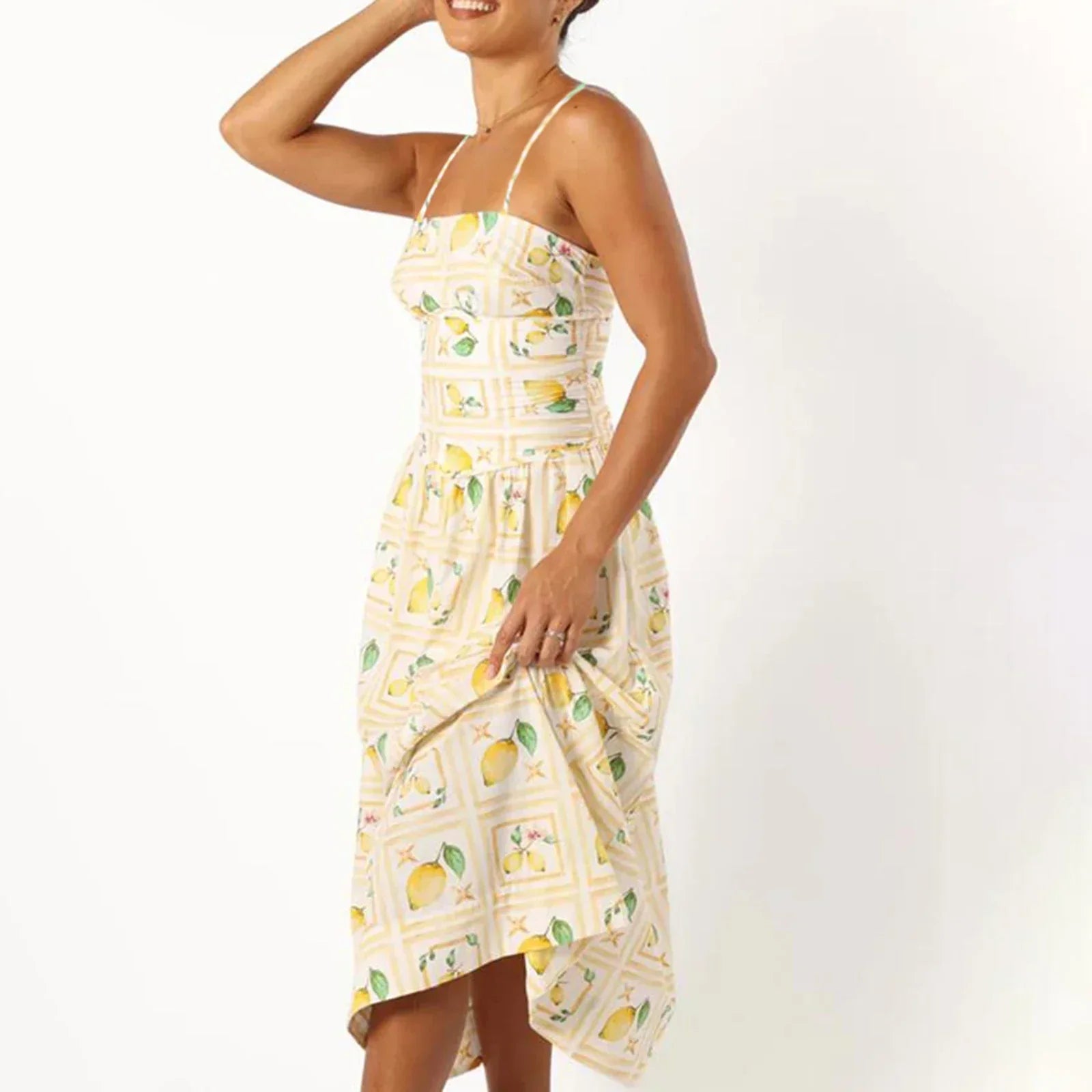 Sorrento Zitronen Maxikleid