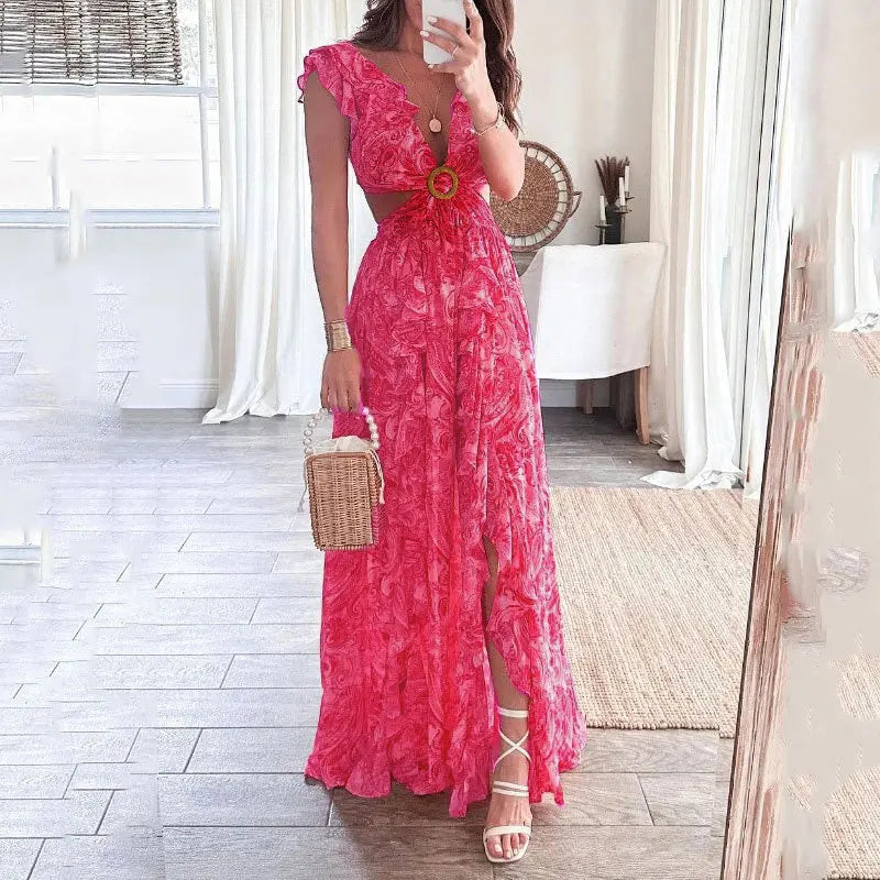 Lily Sexy Dress Deep Neckline