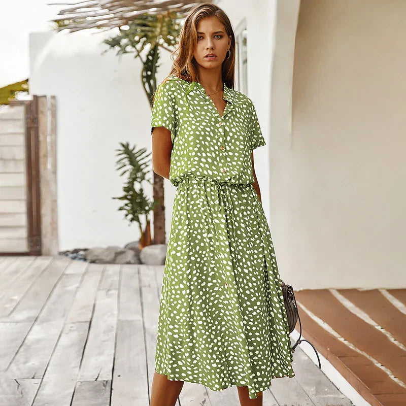 Florienne™ Vintage-Hemdkleid mit Taillengürtel