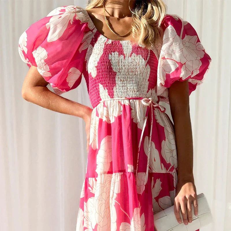 ValenciaOne™ – Gestuftes Maxikleid mit One-Shoulder-Design