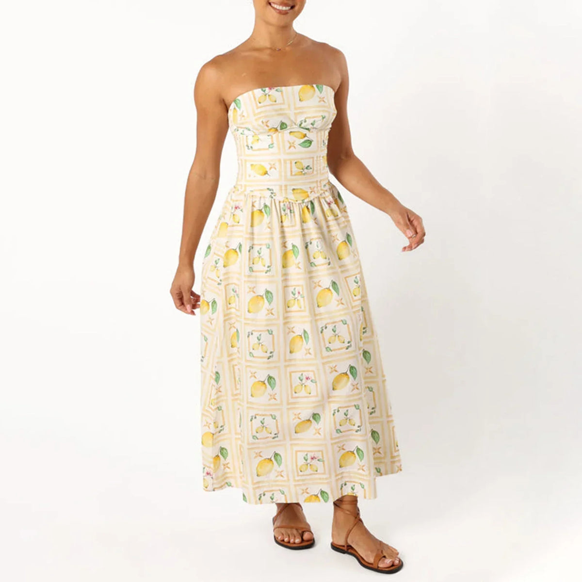 Sorrento Zitronen Maxikleid